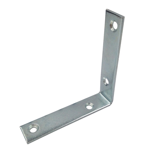 Prime-Line Corner Bracket, 4 in., Steel Construction, Zinc-Plated, L-Angle (1 Pair) MP11346-2 - main